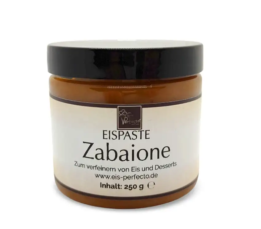 Zabaione-Eispaste für leckeres italienisches Zabaione Eis »Auch zum Verfeinern von leckerem Eis, Desserts, Getränke, Pralinen Torten und vielem mehr » Inhalt 250 g