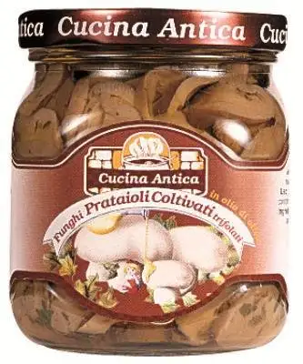 Cucina Antica - SautŽed Field Mushrooms - 200 g (Pack of 2 Glass Jar)