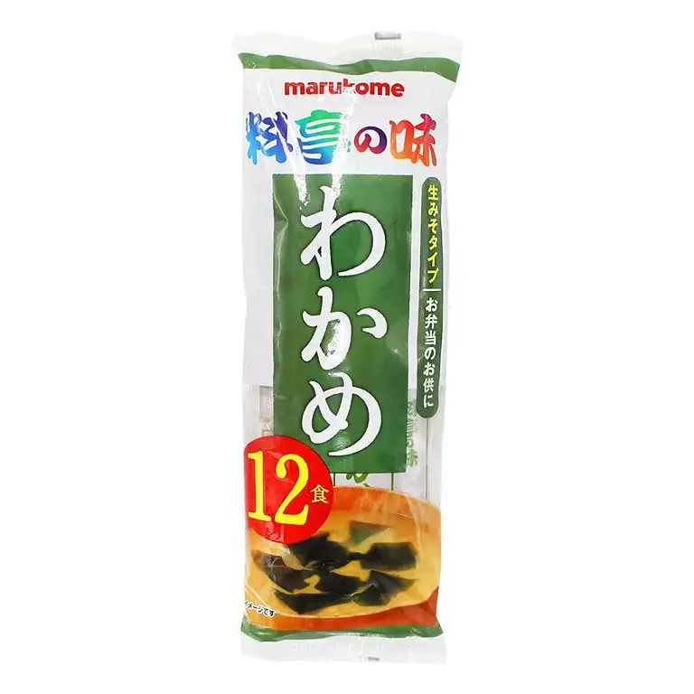 Marukome Instant Miso Soup Paste Sachets With Wakame 12x18g (1 Pack)