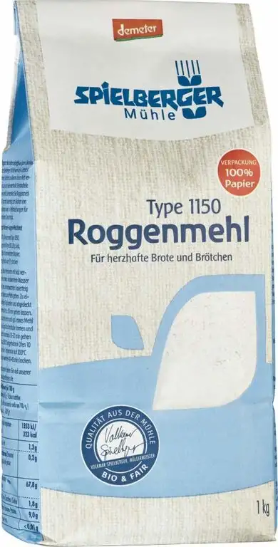 Spielberger Bio Roggenmehl Type 1150, demeter (1 x 1 kg)