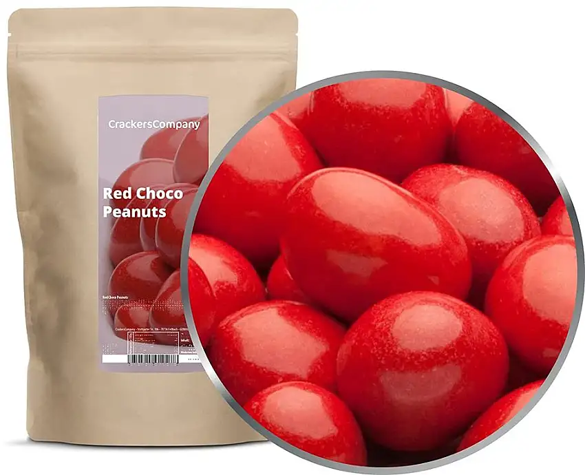 1 x 750g Erdnüsse in Vollmilchschokolade ROT vegetarisch