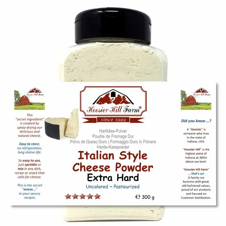 Hartkäsepulver nach italienischer Art (300 g) Einfache Zutat und Pikantes Topping von Hoosier Hill Farm