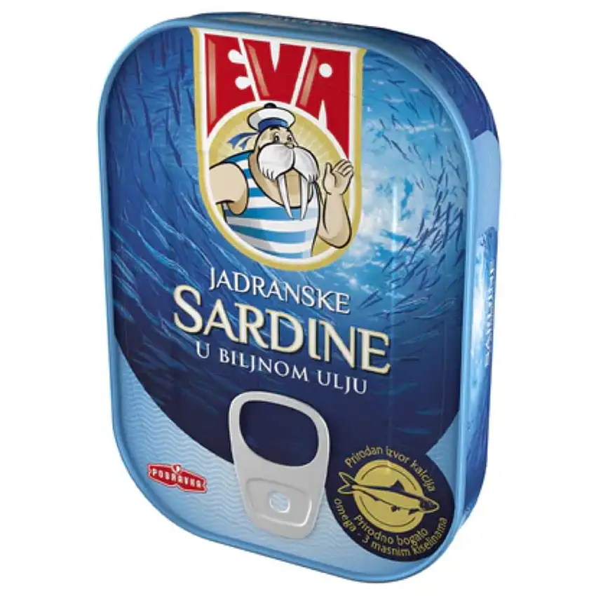 EVA Adriatische Sardinen in Pflanzenöl 115 Gramm Konserve