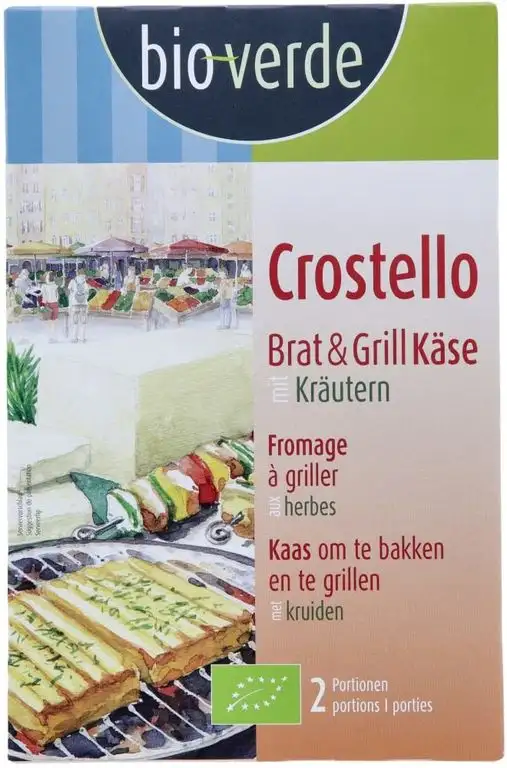 bio-verde Bio Crostello mit mediterranen Kräutern 2x100 g Brat- und Grillkäse (6 x 200 gr)