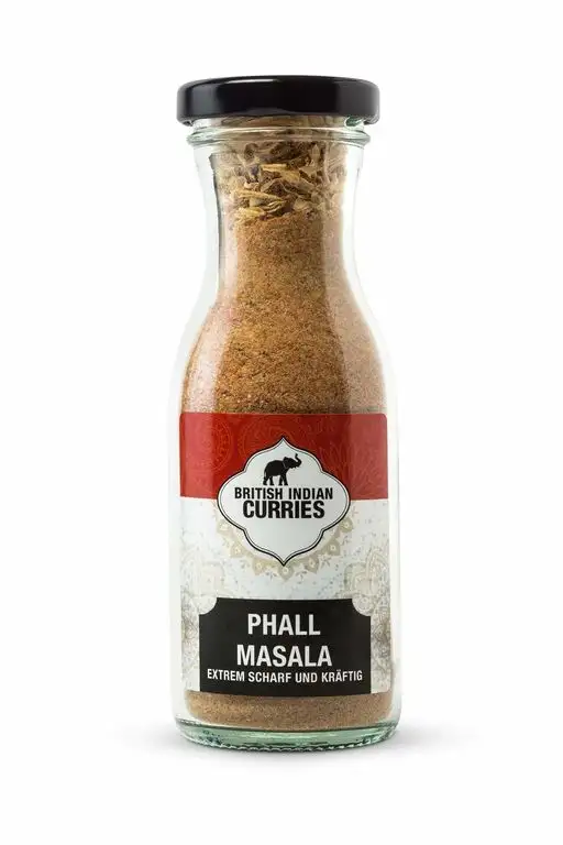 British Indian Curries - Phall Masala, extrem scharfe Curry-Mischung nach britisch-indischer Art mit Kurkuma (Curcuma), [70g Gewürz-Mischung], vegan & ideal für indisch Kochen