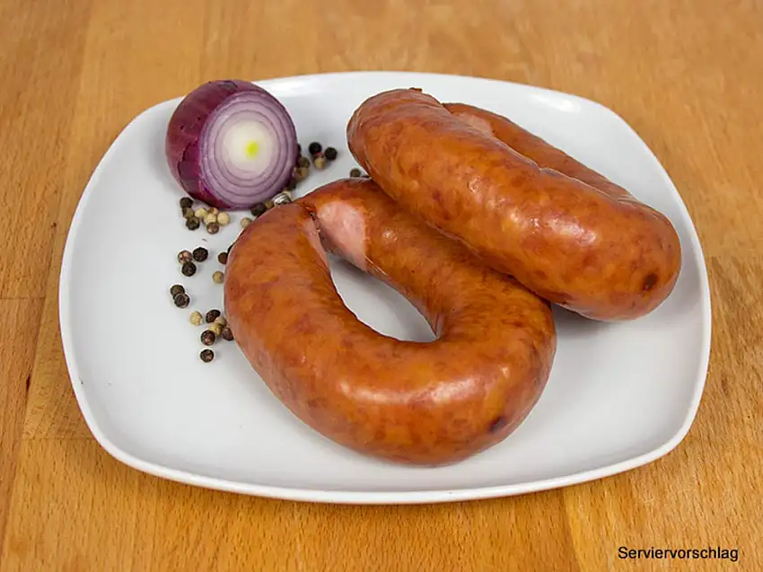 Kohlwurst / Bregenwurst geräuchert im Ring 2 Packungen zu 2x160g - Mettwurst / Mettenden für den deftigen Eintopf - Original westfälisch Ringhoff