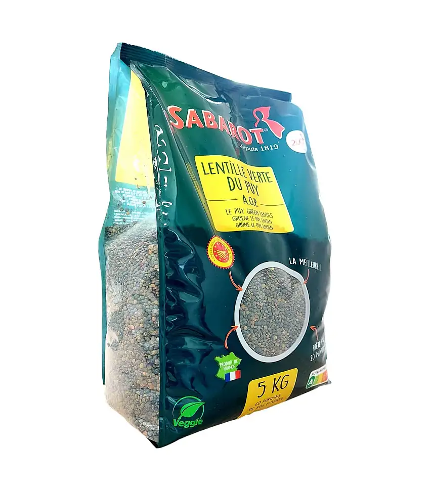 Linsen, grün - Lentilles du Puy, traditioneller Anbau, Frankreich, 5 kg