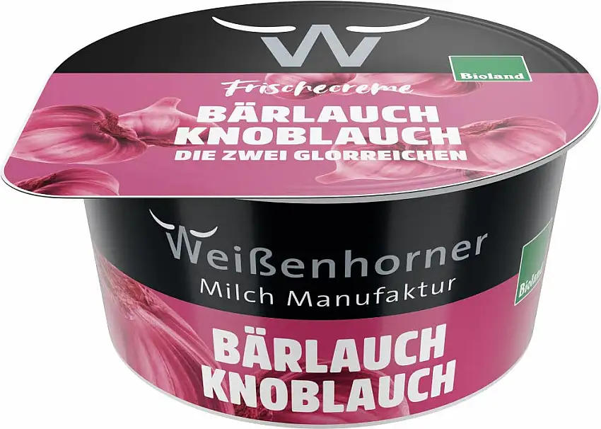 Weißenhorner Milch Manufak Bio WH MM Bioland FrischeCreme Bärlauch-Knoblauch (6 x 150 gr)