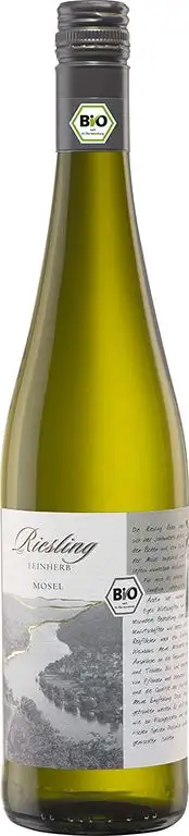Bio mit Gesicht Weißwein Riesling trocken Qualitätswein von der Mosel, Deutschland (1 x 0.75 l)