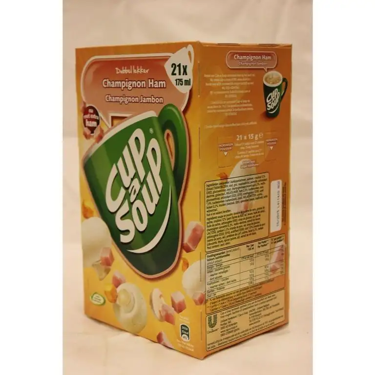 Unilever Champignon-Schinkensuppe, Coup a Soup, Tütensuppe, Tassensuppe, 21 x 175ml