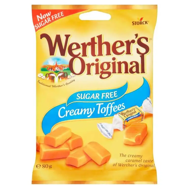 Werther's Original Zucker Frei Toffee, 80 g