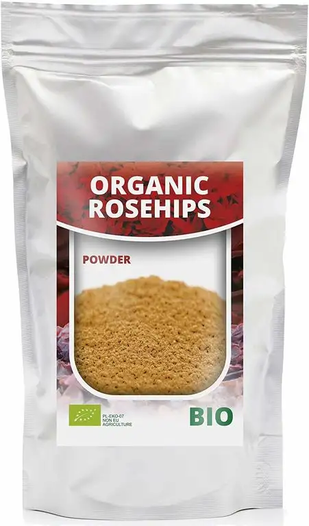 Premium BIO Hagebuttenpulver, 1000g, hochkonzentriert und mikronisiert, reich an Vitamin C zur positiven und natürlichen Unterstützung Vegan (1000)