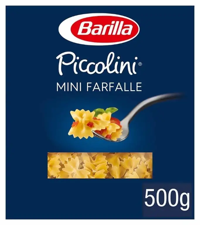 Barilla Hartweizen Pasta Piccolini Mini Farfalle – 1er Pack (1x500g)