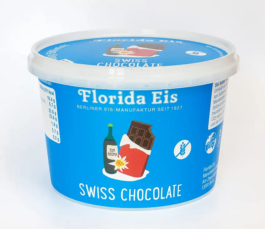 Eiscreme "Florida Eis" Swiss Chocolate - Familienpackung - 500ml