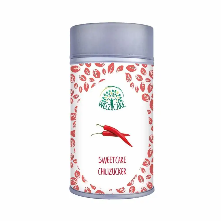 SweetCare Zuckerstreuer Chili, der Zuckerersatz mit Erythritol, Stevia und fein gemahlenem Chili die natürliche Alternative zu Zucker
