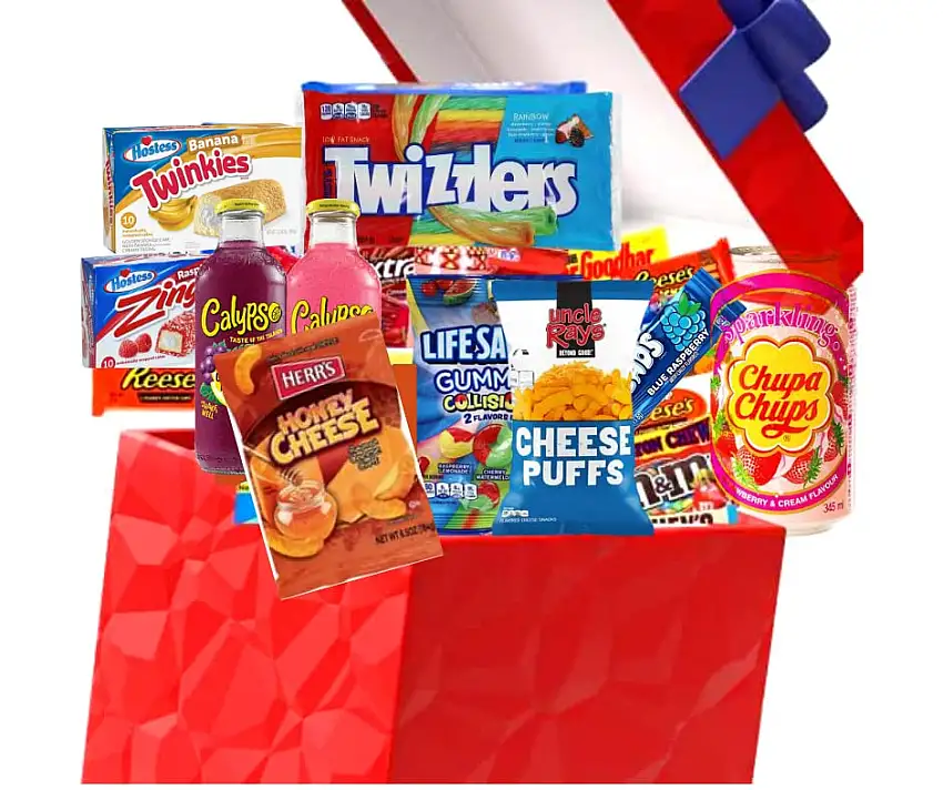 USA Sweets, Softdrinks und Snacks Kennenlernbox mit den besten Premium Markenprodukten der USA - nur Originalware aus den Staaten