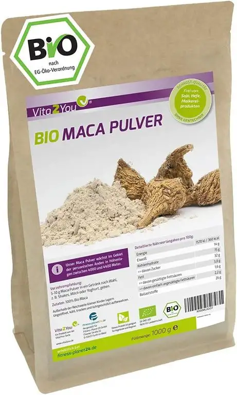 Maca Pulver 1kg - Bio Qualität - Maca-Wurzel - ganze Knolle gemahlen - 1000g im Zippbeutel - Premium Qualität