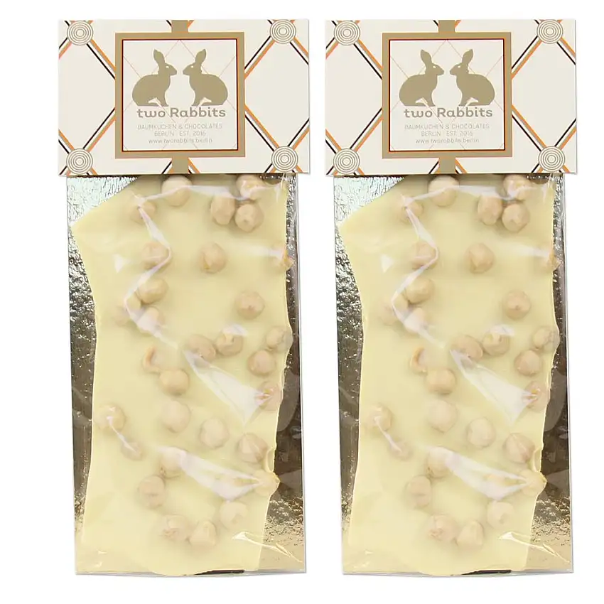 2x Bruch Schokolade mit 38% weisser Schokolade mit Piemonteser Haselnüssen I.G.P - 2 x 110g gesamt 220g