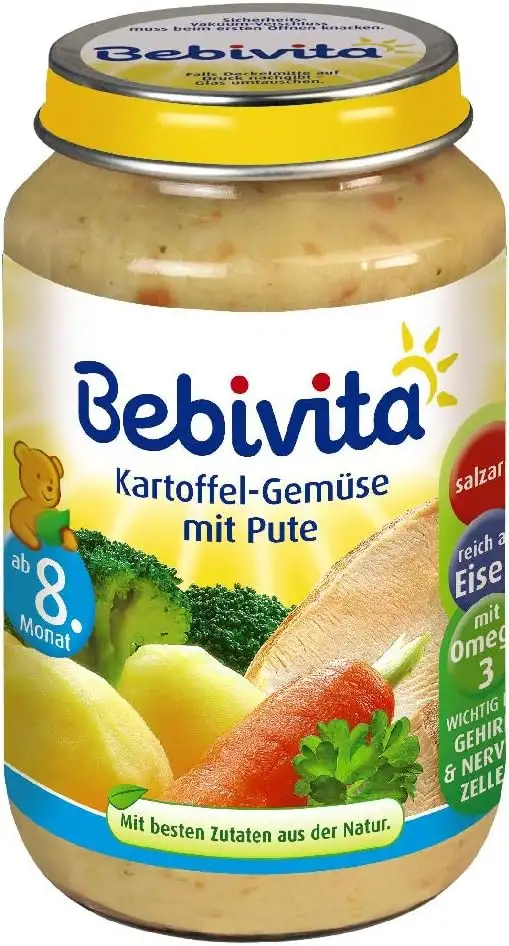 Bebivita Kartoffel-Gemüse mit Pute, 6er Pack (6 x 220 g)