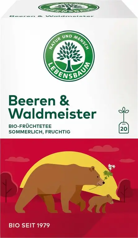 Lebensbaum Bio Früchtetee Beeren und Waldmeister, 3er Pack (3 x 40 g)
