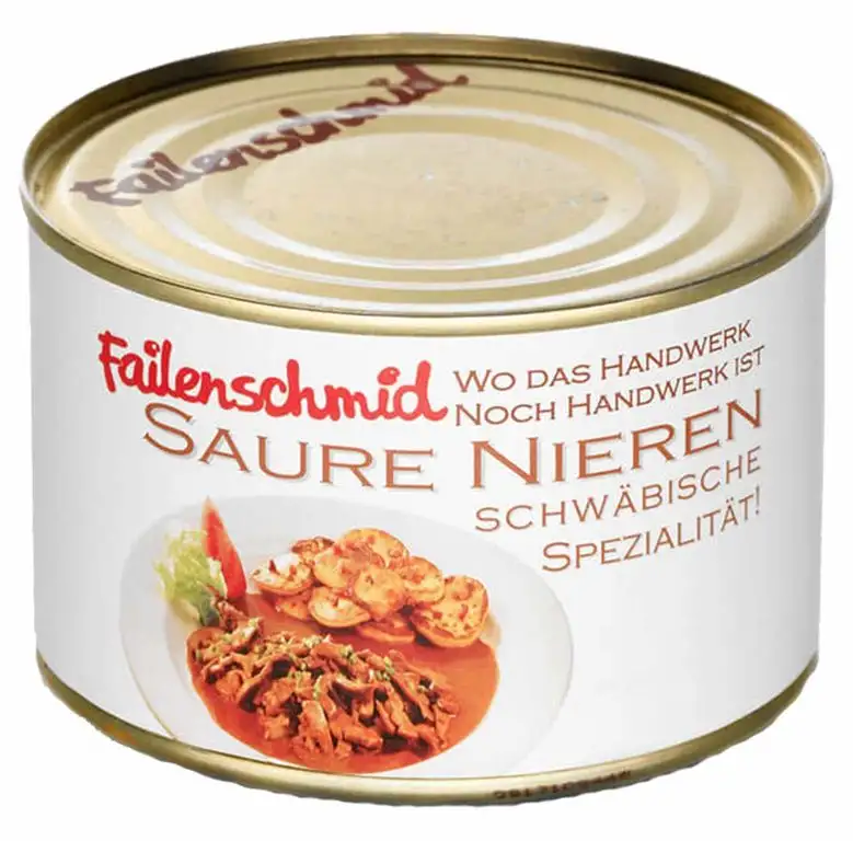 Saure Nieren – Saure Nierle sind eine Schwäbische Spezialität – servierfertiger 3er Pack (3 Dosen á 400g)