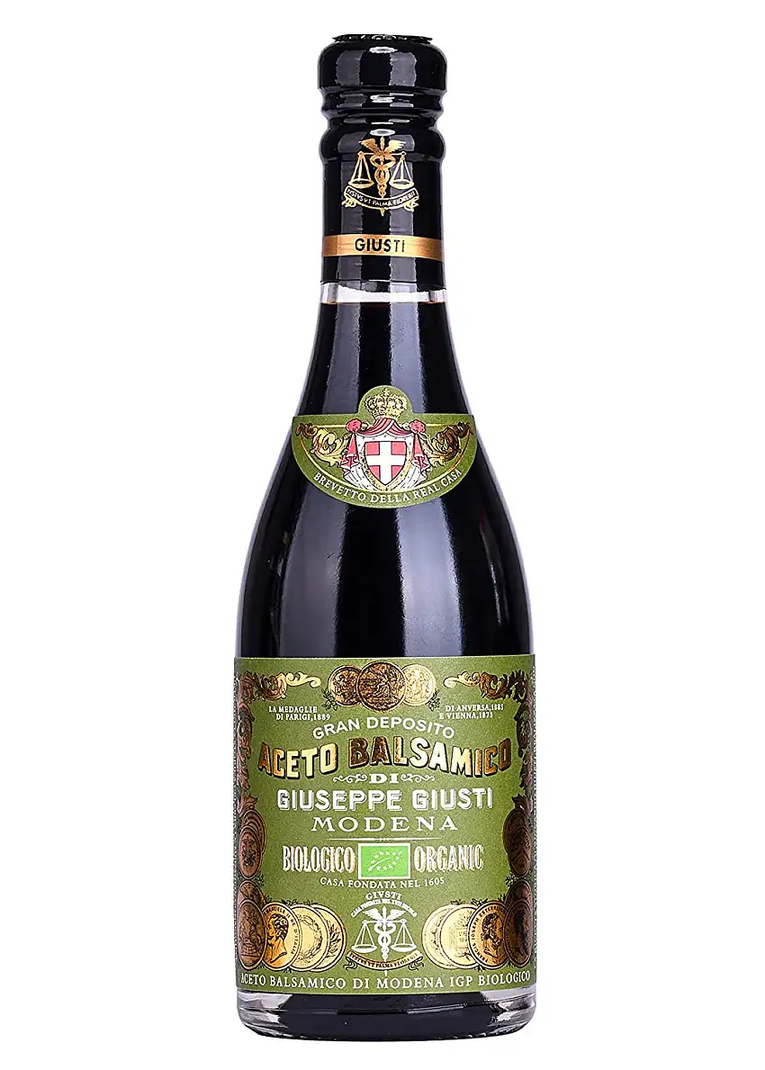 Giuseppe Giusti Aceto Balsamico di Modena IGP Biologico Bio Balsamessig aus Modena 3 Goldmedaillen in Traditionsflasche (1 x 0.25 l)