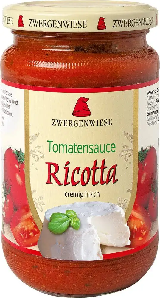 Zwergenwiese Bio Tomatensauce Ricotta (6 x 340 ml)