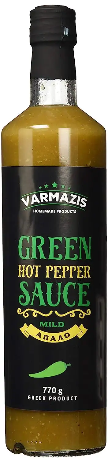 Varmazis Green Hot Pepper Sauce - Grüne Scharfe Sauce, 700 ml