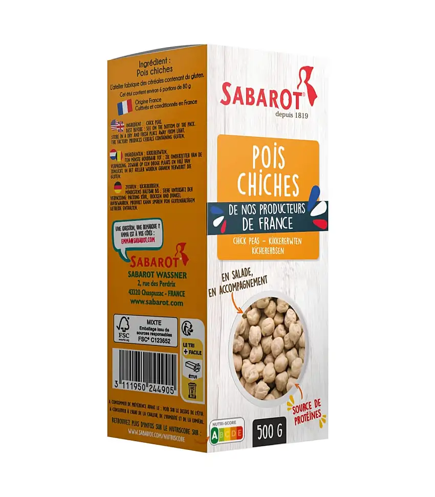 Sabarot Kikkererwten 500g Packung (Kichererbsen)