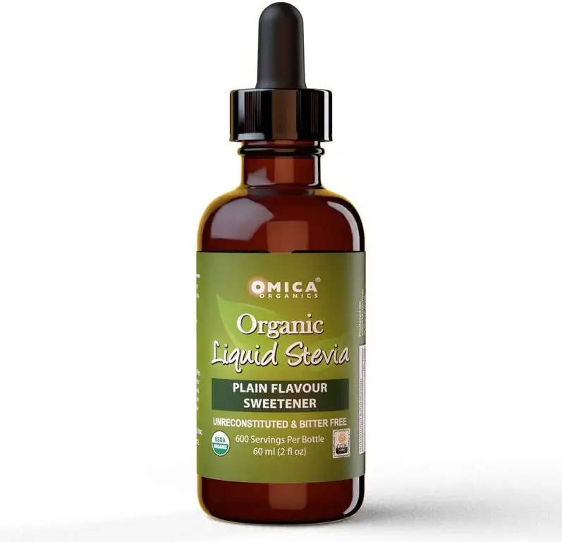 Omica Organics Bio Stevia Drops · flüssiger Zuckerersatz ohne Kalorien · Stevia ohne bitteren Nachgeschmack · 60ml