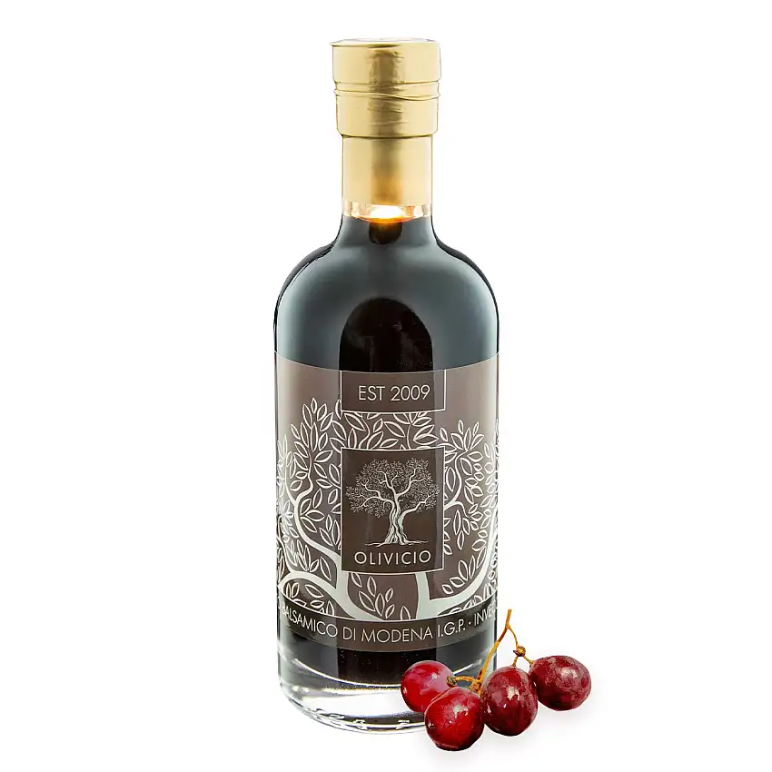 OLIVICIO Balsamico di Modena I.G.P. Invecchiato 250ml Flasche - Balsamico Creme ohne Zucker - feinster Essig aus Reggio Emilia