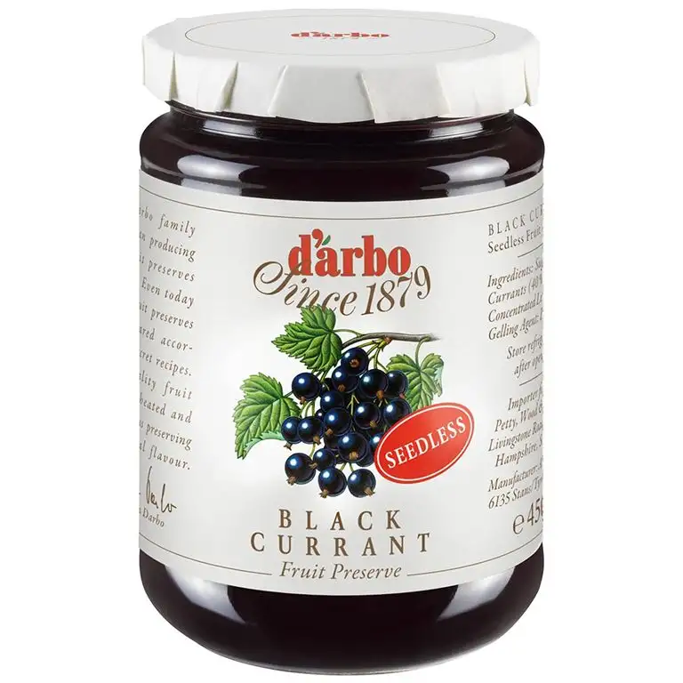 Darbo Naturrein Konfitüre - Schwarze Ribisel fein passiert - 450 g