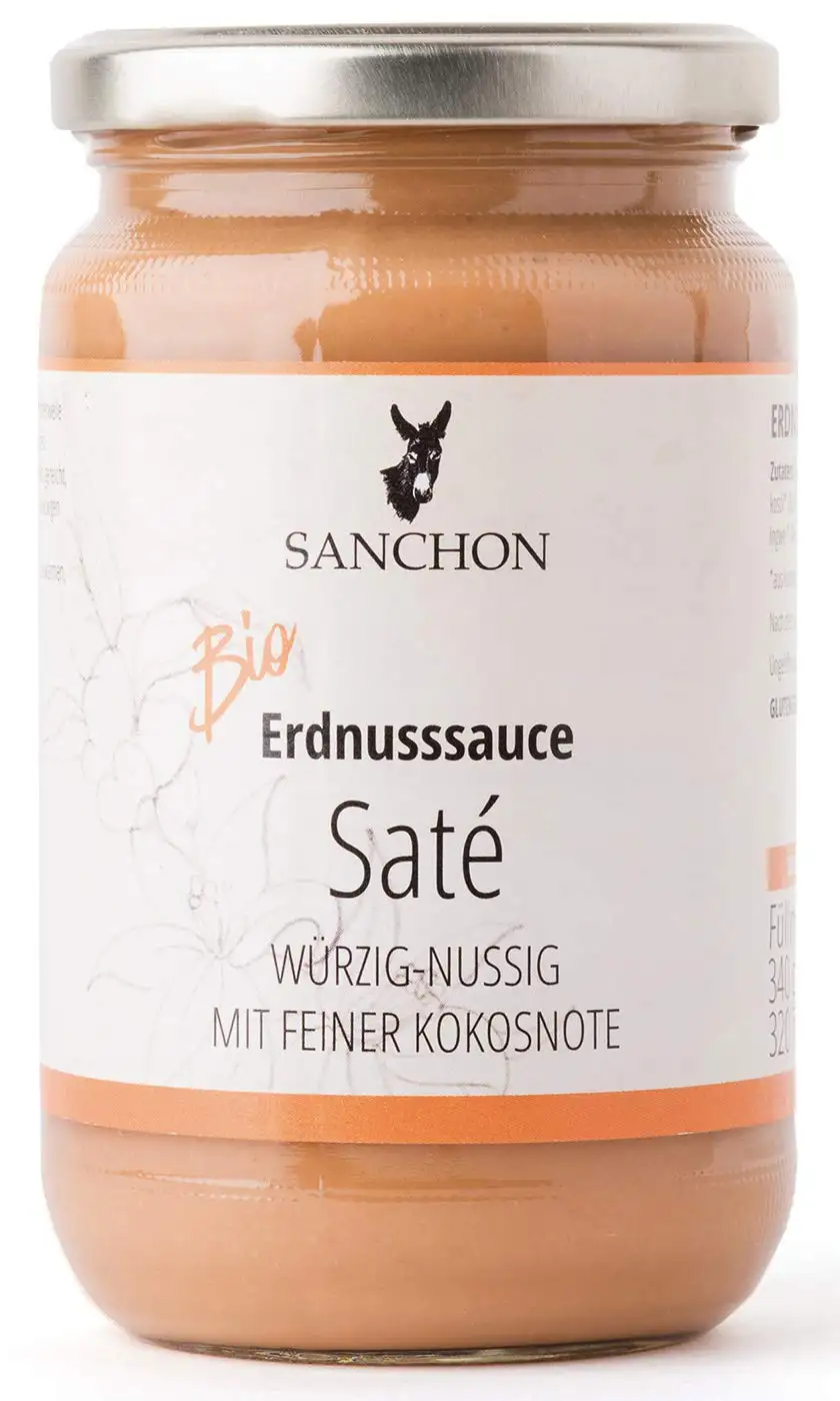 Bio Erdnusssauce Saté, Sanchon (1 x 340 gr)