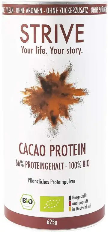 Cacao Protein 100% BIO | Veganes Proteinpulver aus Deutschland | Frei von Zusatzstoffen, mit echtem Kakao | Schützt das Klima | 625 Gramm