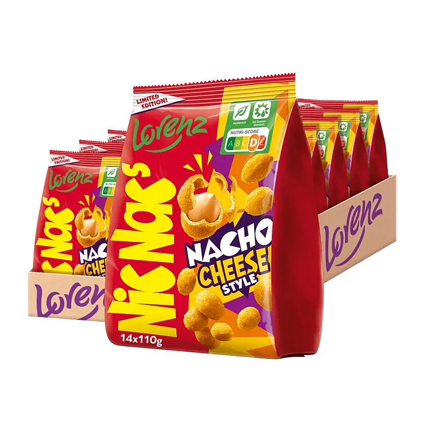 Lorenz Snack-World NicNac's Nacho Cheese Style, 14er Pack (14 x 110 g)