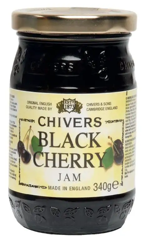 Chivers - Black Cherry Jam Schwarzkirsch Konfitüre - 340g
