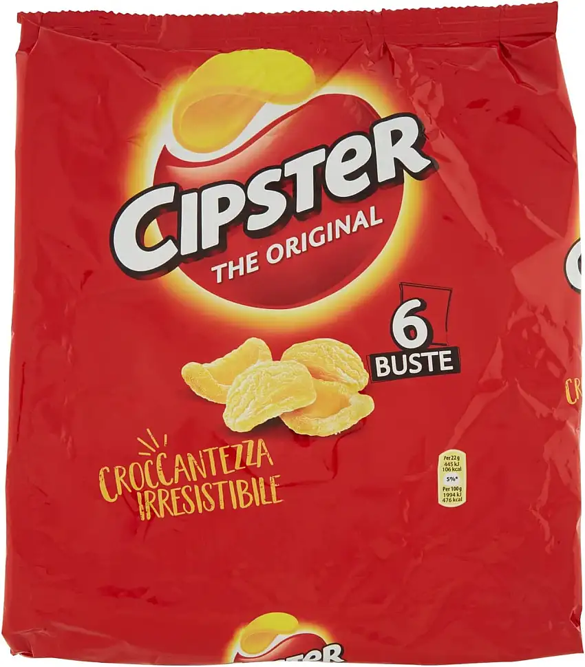 18x Saiwa Chips Cipster Crisps 3x 6 Portionstüten á 23g kartoffelchips gesalzen