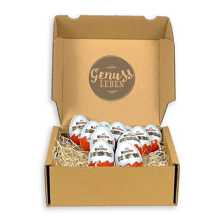 Genusslebenbox mit 220g Ü-Eiern, Überraschungseier als zum Sammeln und Vernaschen