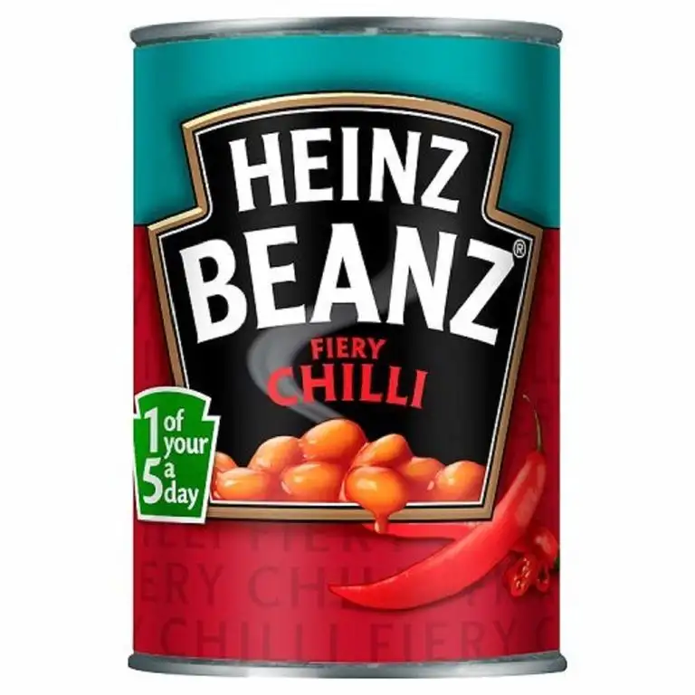 Heinz Beanz Fiery Chilli 390g - gebackene Bohnen in feuriger Chilli-Sauce