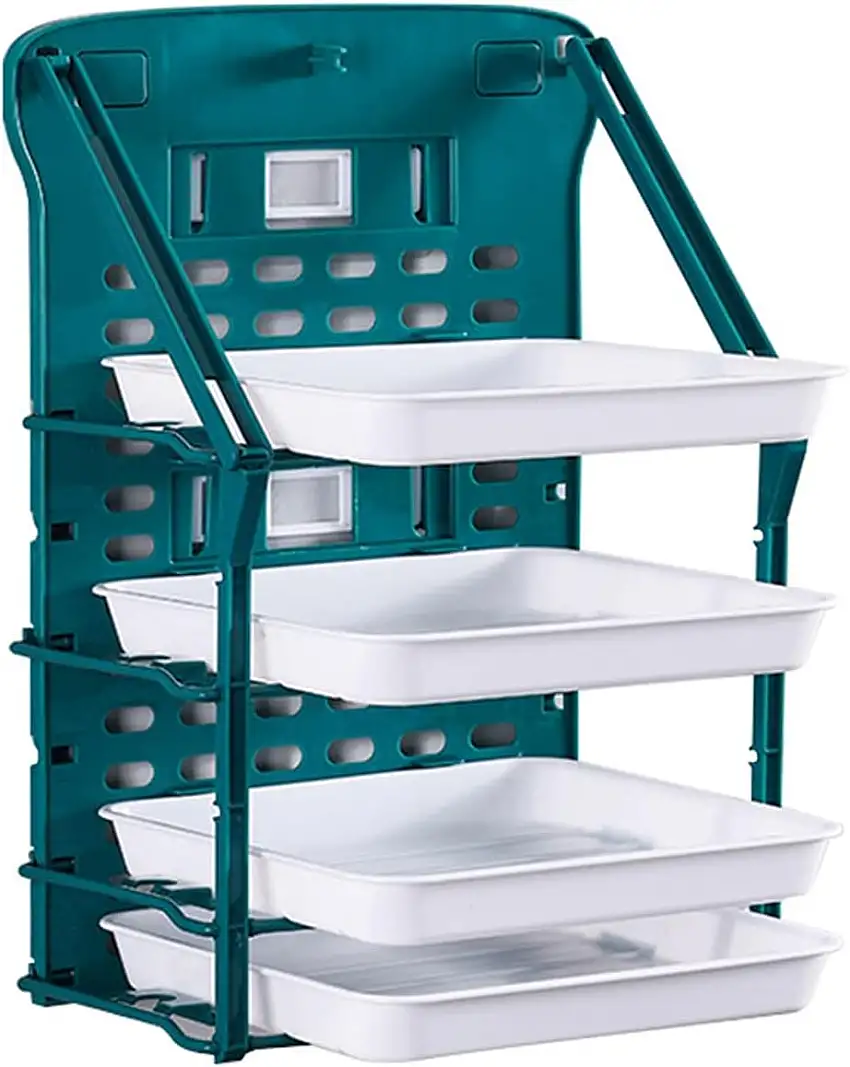 TBUDAR Obstkorb Früchtekorb Wandtablett Faltbare Zubereitung Tray Perforated Kostenlose Wandmontierte Seitentschale Fach Multifunktionaler Haushalt Obstkorb Tischdekoration Obstschale (Color : A)