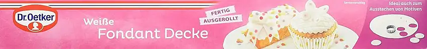 Dr. Oetker Weiße Fondant Decke, 3er Pack (3 x 450 g)