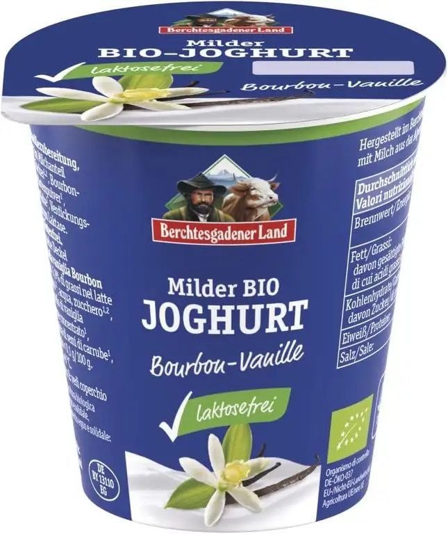 Berchtesgadener Land Bio Frucht-Bioghurt laktosefrei Vanille mind. 3,9% Fett (6 x 150 gr)