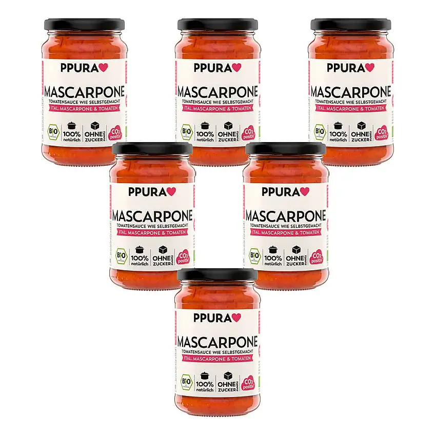 PPURA - Sugo Tomatensauce Mascarpone bio - 0,34 kg - 6er Pack