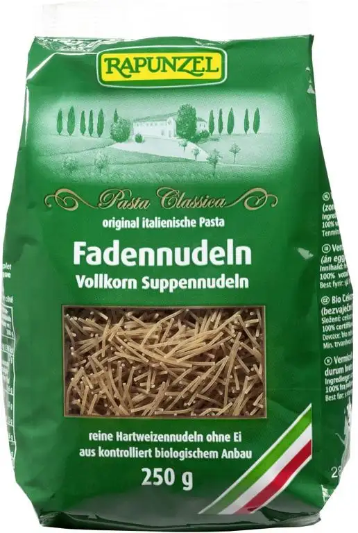 Rapunzel Bio Faden Suppennudeln Vollkorn (6 x 250 gr)