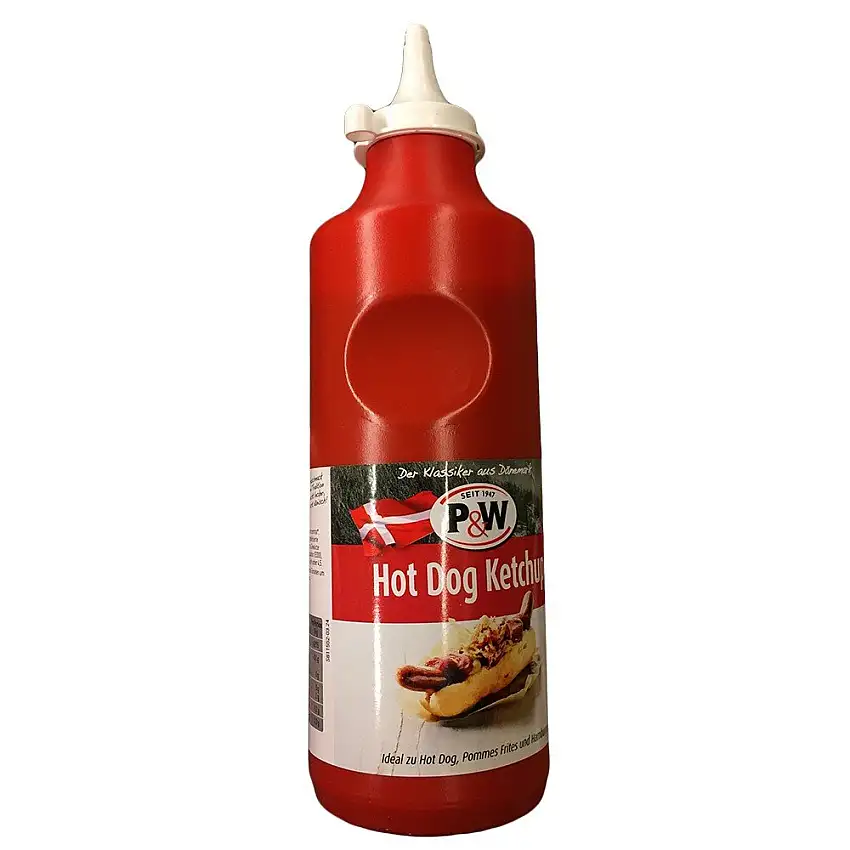 P&W Dänischer Hot Dog Ketchup (900g Flasche)
