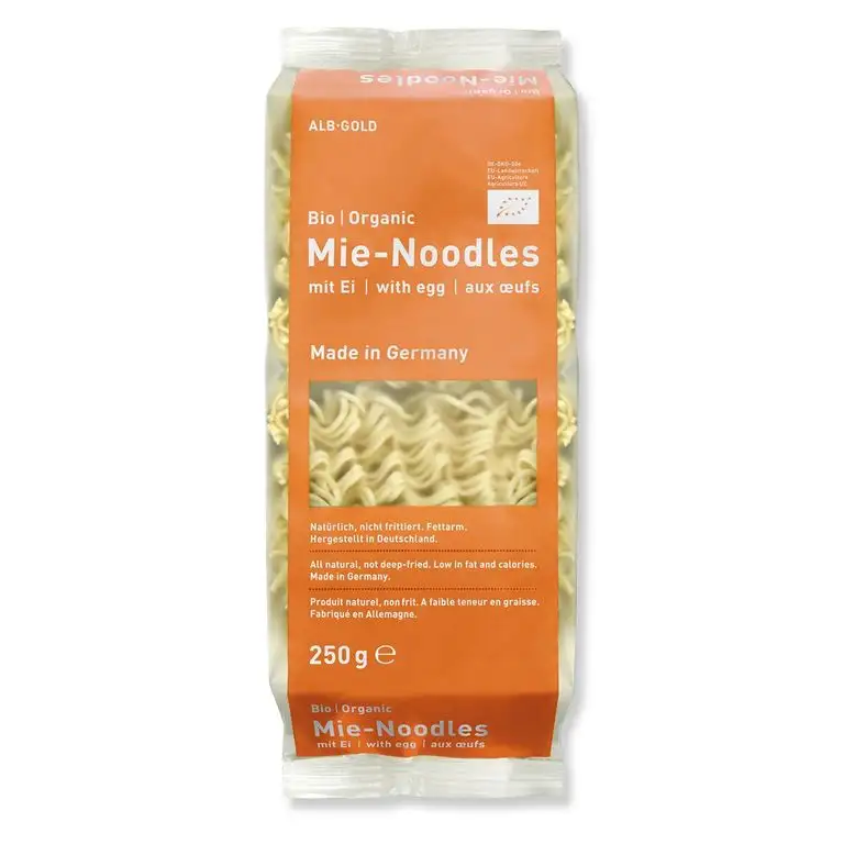 Alb-Gold AG Mie Noodles Bio/Organic mit Ei, 4er Pack (4 x 250 g)
