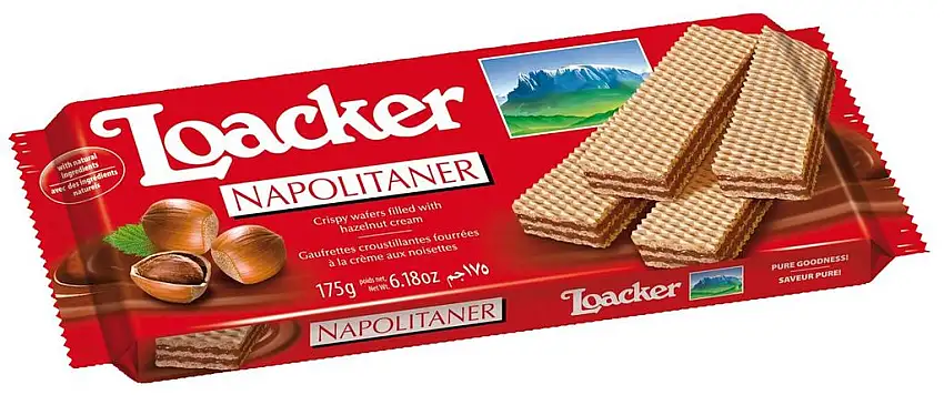12x Loacker - Waffel Napolitaner, Italienische Waffelspezialität - 90g