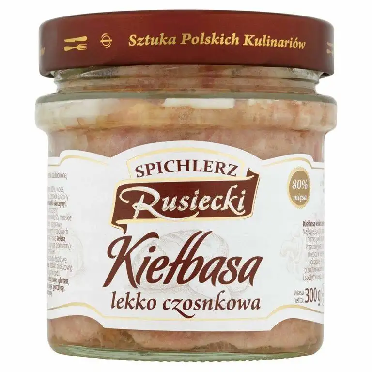 Knoblauchwurst - polnische traditionelle Zubereitung Premium 300g // Kie?basa lekko czosnkowa 300g - Spichlerz Rusiecki