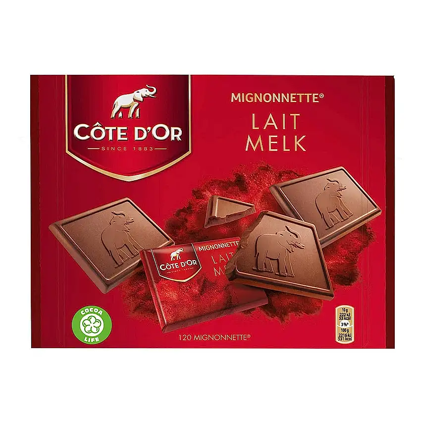 Côte d'Or Schokoladentäfelchen (120x 10g) - Mignonnettes melk