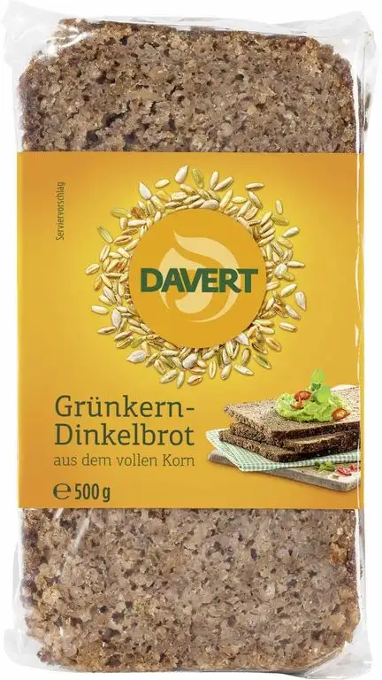 Davert Bio Grünkern-Dinkelbrot (6 x 500 gr)